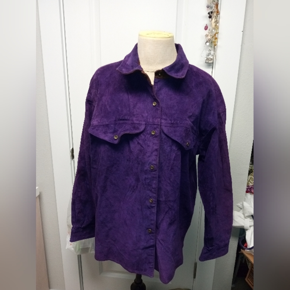 Siena Studio Purple Genuine Suede Leather Jacket